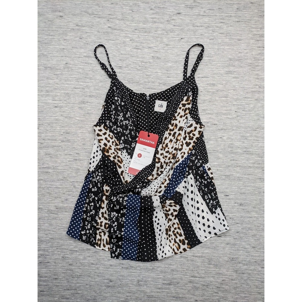Cabi Crossover Cami #3787 Size‎ 6 Art To Wear Animal Dots Ditsy Floral